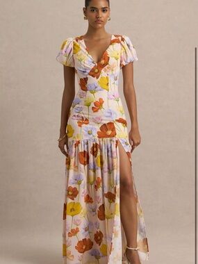 galaxy shimmer gold bias cut cowl front maxi dress Galaxy Shimmer | Gold Bias Cut Cowl Front Maxi Dress